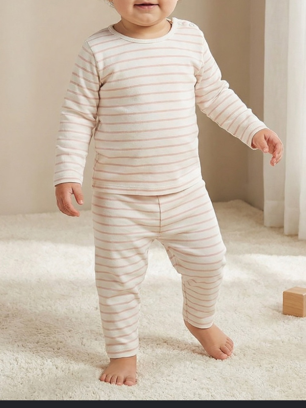 Carters striped ribbed matching set 6M